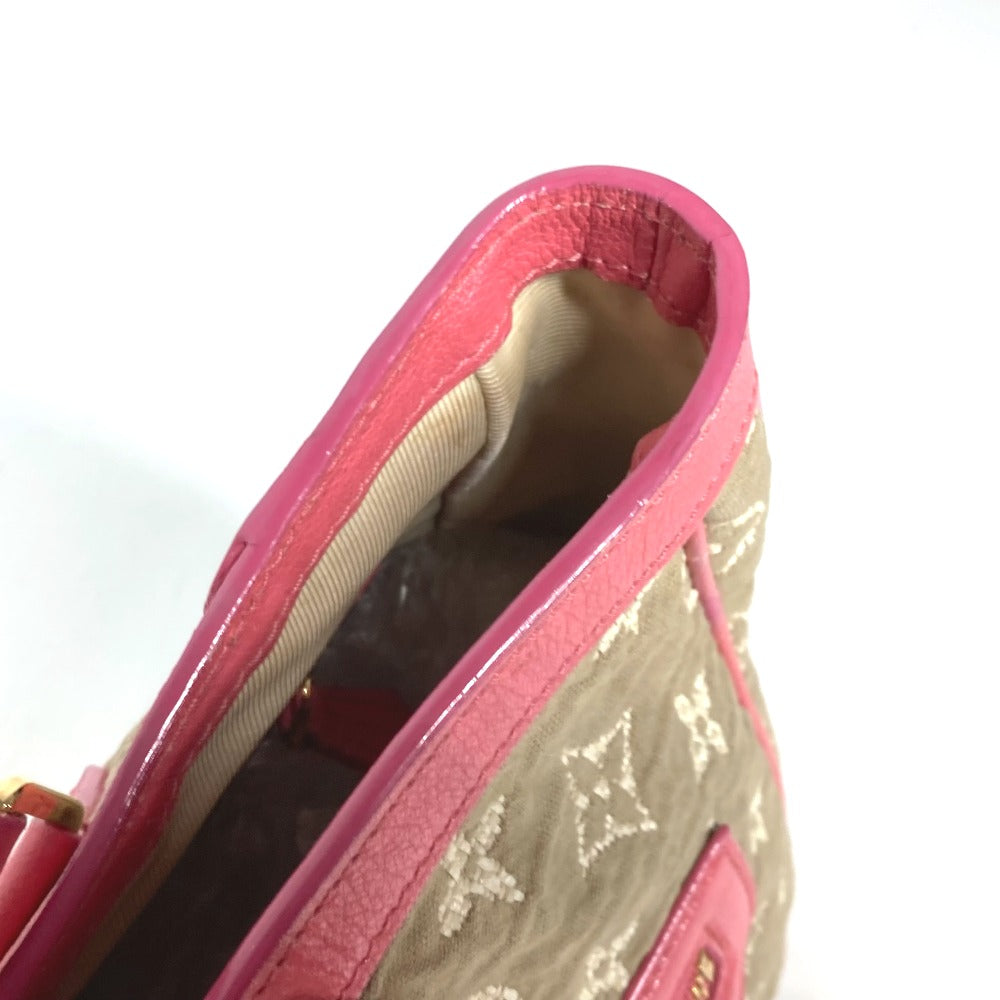 LOUIS VUITTON Tote Bag M93496 Leather / canvas pink Monogram Sabia Hippo MM Women Used Authentic