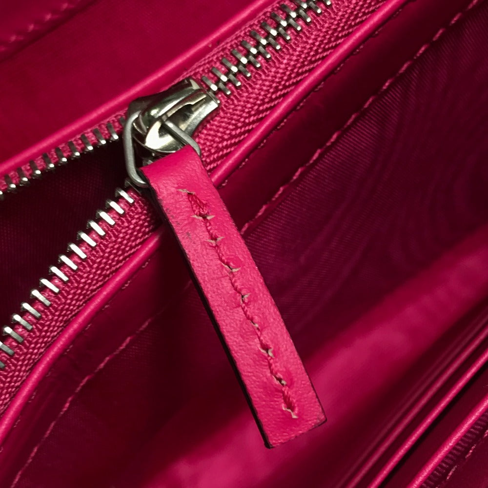 GUCCI Long Wallet Purse 524967 leather Pink / Gold GUCCY logo Women Used Authentic