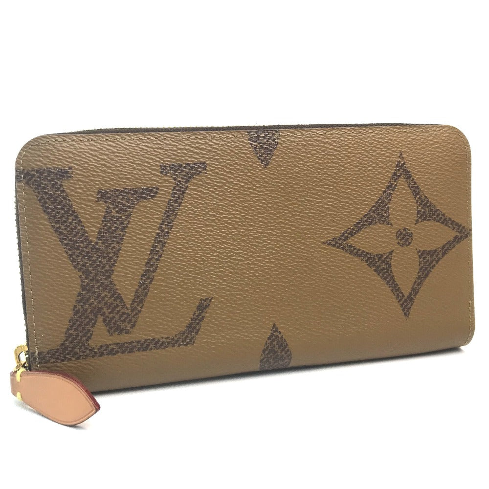 LOUIS VUITTON Long Wallet Purse M67687 Monogram reverse canvas Brown Monogram Giant Zippy wallet Women Used Authentic