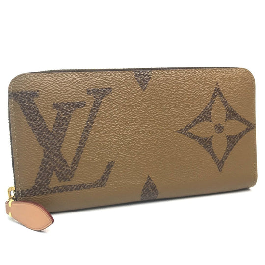 LOUIS VUITTON Long Wallet Purse M67687 Monogram reverse canvas Brown Monogram Giant Zippy wallet Women Used Authentic