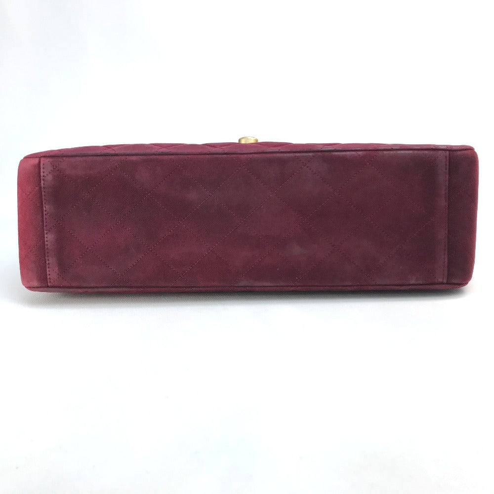 CHANEL Shoulder Bag suede Bordeaux CC COCO Mark Decama Trasse 34 Women Used Authentic