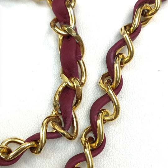 CHANEL Shoulder Bag suede Bordeaux CC COCO Mark Decama Trasse 34 Women Used Authentic