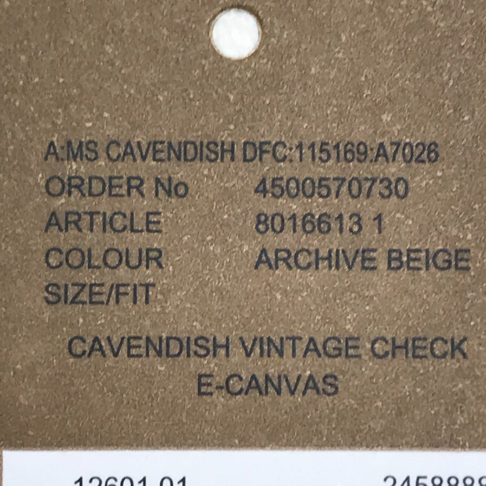 BURBERRY Long Wallet Purse 8016613 PVC / Leather Beige / black Cavendish mens Used Authentic