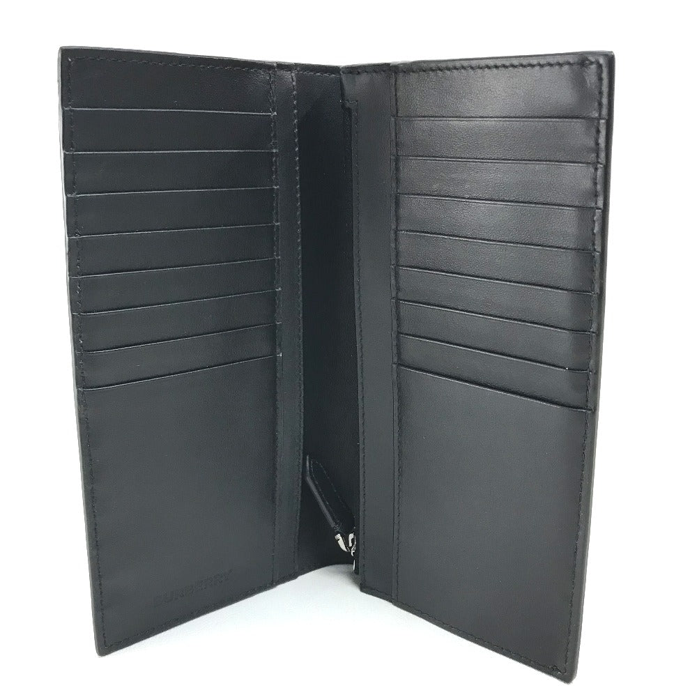 BURBERRY Long Wallet Purse 8016613 PVC / Leather Beige / black Cavendish mens Used Authentic