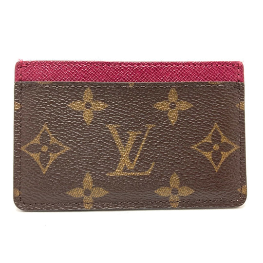 LOUIS VUITTON Card Case M60703 Monogram canvas Brown Monogram Porte Cartes Simple