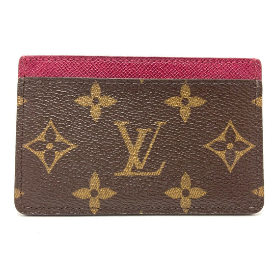 LOUIS VUITTON Card Case M60703 Monogram canvas Brown Monogram Porte Cartes Simple