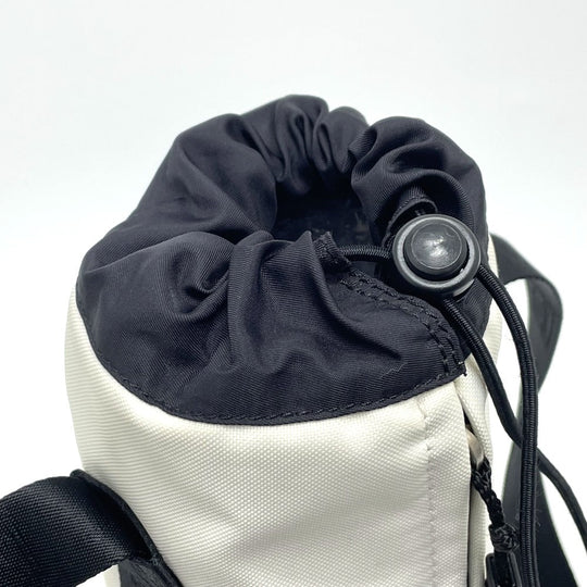 CHANEL Shoulder Bag Nylon White x black Sports Line CCCOCO Mark drink bag Women Used Authentic