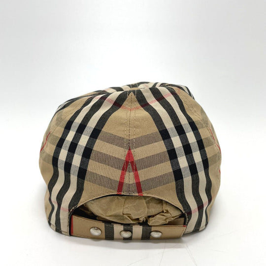 BURBERRY cap 8017283 cotton beige Vintage check TB logo mens(Unisex) M Used Authentic