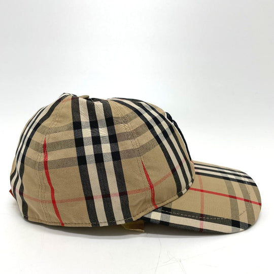 BURBERRY cap 8017283 cotton beige Vintage check TB logo mens(Unisex) M Used Authentic