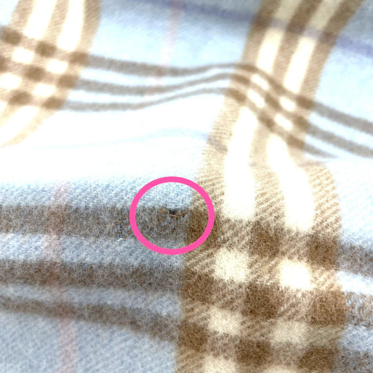 BURBERRY Scarf Wool / cashmere blue check New tag/fringe unisex(Unisex) Used Authentic