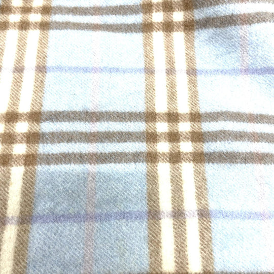 BURBERRY Scarf Wool / cashmere blue check New tag/fringe unisex(Unisex) Used Authentic