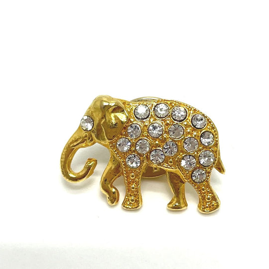 CELINE Brooch Gold Plated, Rhinestone gold Pin Brooch Women Used Authentic