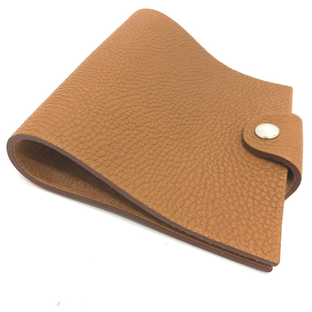 HERMES Notebook cover Togo Brown Uris mini Women(Unisex) Used Authentic