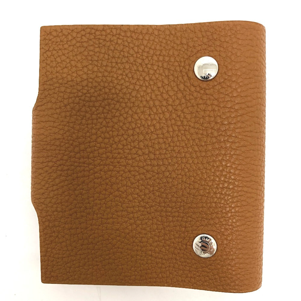 HERMES Notebook cover Togo Brown Uris mini Women(Unisex) Used Authentic