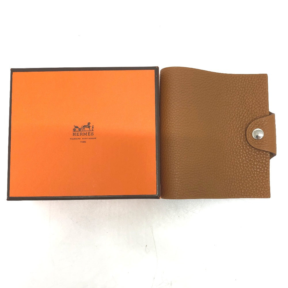 HERMES Notebook cover Togo Brown Uris mini Women(Unisex) Used Authentic