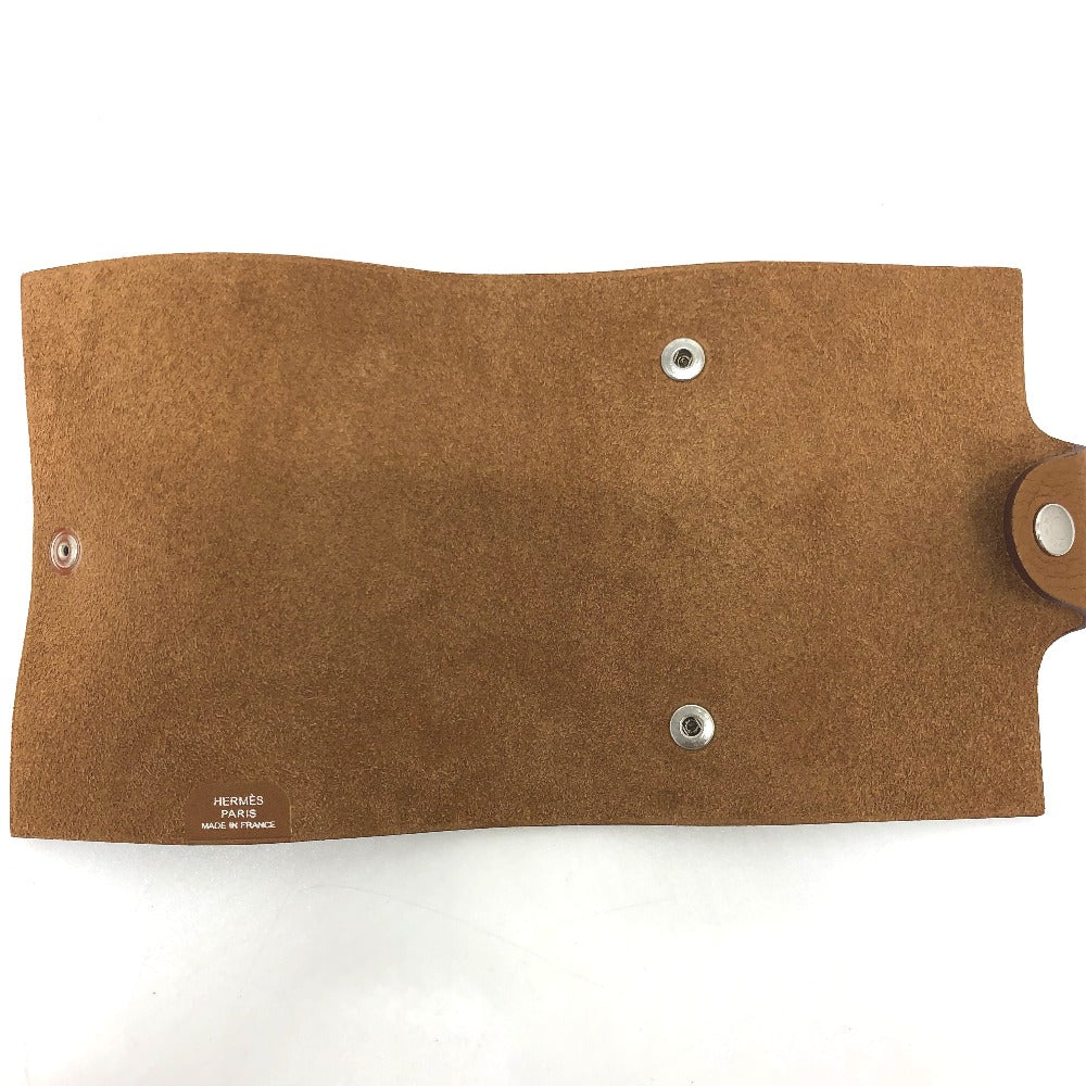 HERMES Notebook cover Togo Brown Uris mini Women(Unisex) Used Authentic