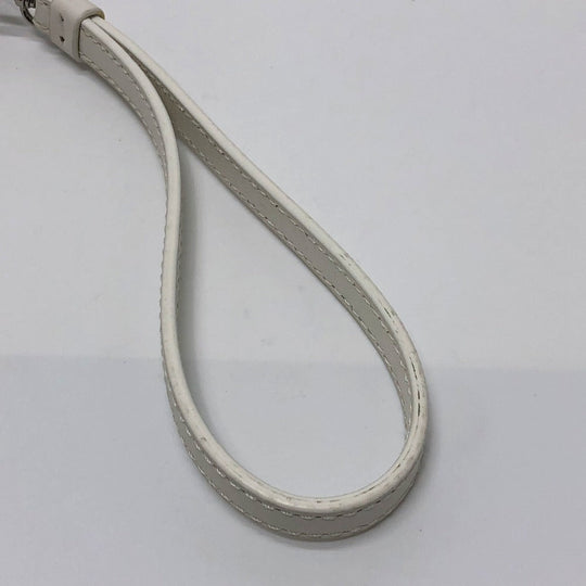 MCM Clutch bag leather white Logogram clutch Women Used Authentic