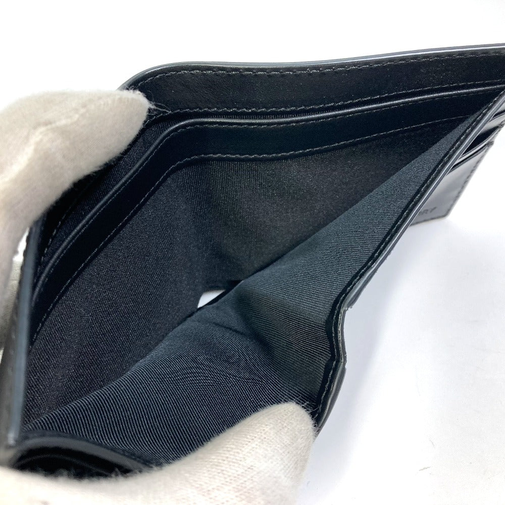 BURBERRY Folded wallet 8013919 leather black logo Wallet mens Used Authentic