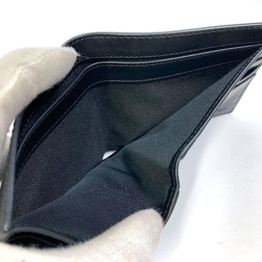 BURBERRY Folded wallet 8013919 leather black logo Wallet mens Used Authentic