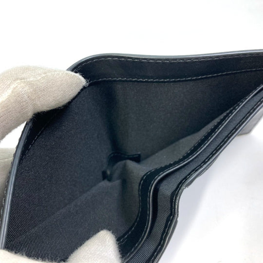 BURBERRY Folded wallet 8013919 leather black logo Wallet mens Used Authentic