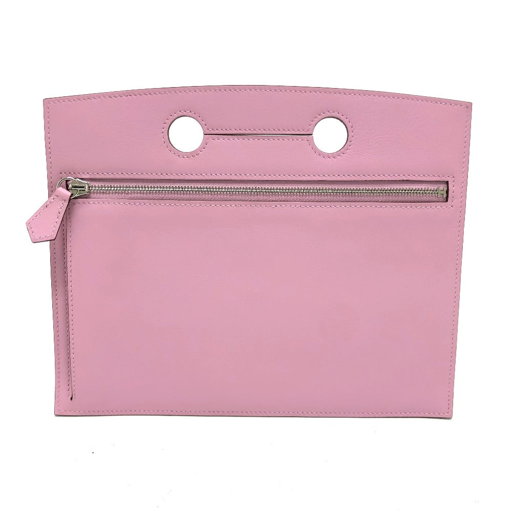 HERMES Pouch Swift pink Birkin Bag Pocket Women Used Authentic