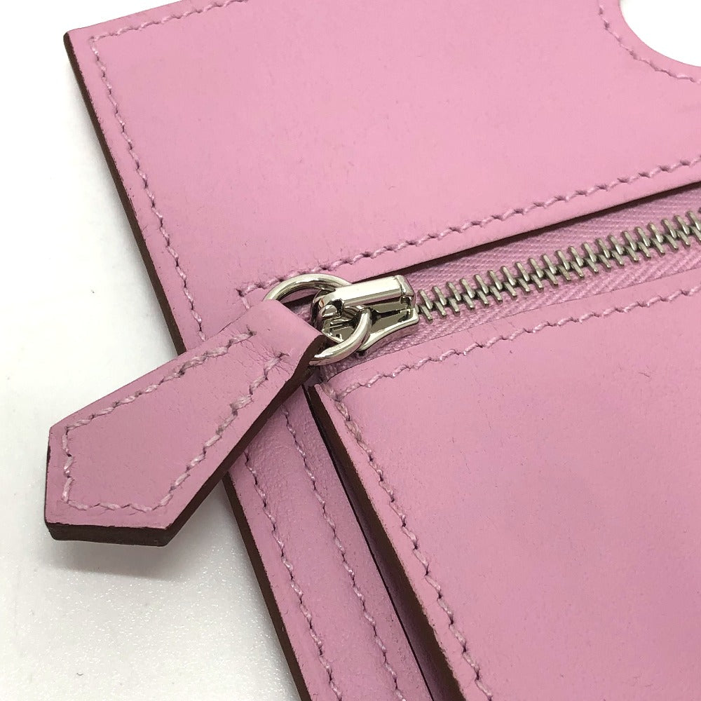 HERMES Pouch Swift pink Birkin Bag Pocket Women Used Authentic