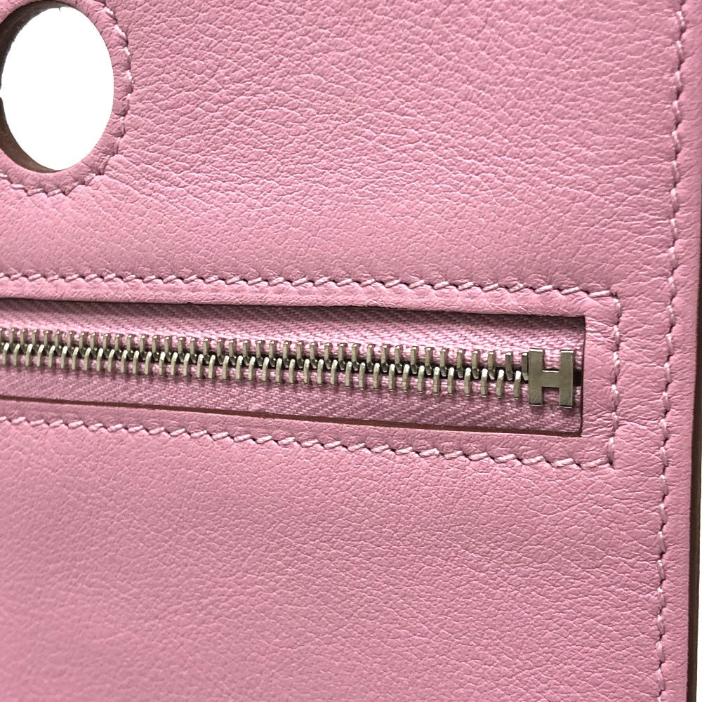 HERMES Pouch Swift pink Birkin Bag Pocket Women Used Authentic