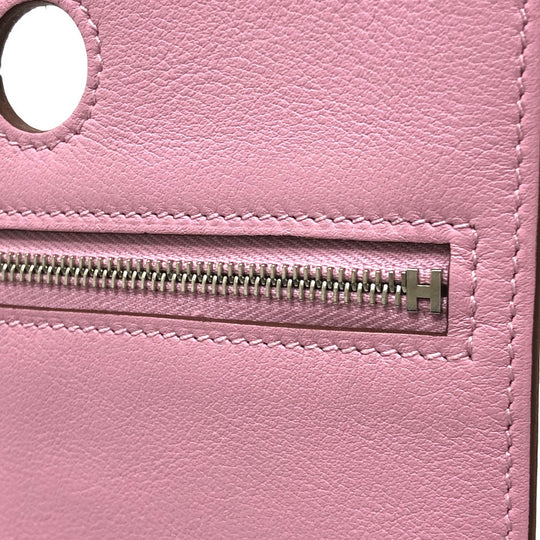 HERMES Pouch Swift pink Birkin Bag Pocket Women Used Authentic