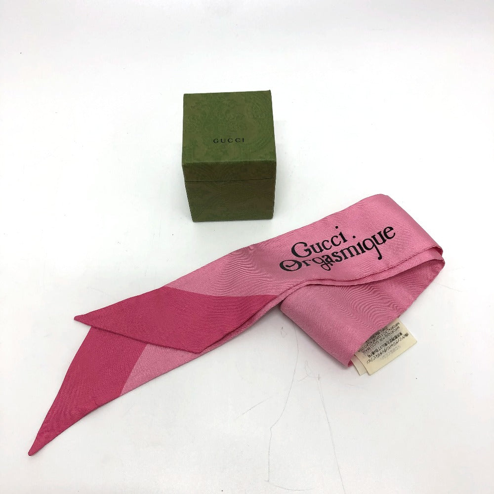 GUCCI scarf 6231445 silk pink Fashion Accessories Orgasmique 5/2 86cm