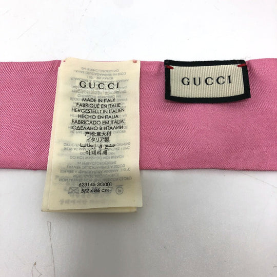 GUCCI scarf 6231445 silk pink Fashion Accessories Orgasmique 5/2 86cm