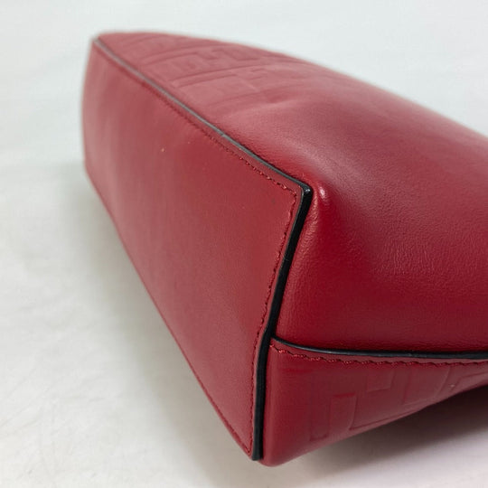 FENDI Clutch bag 7N0106 leather Red Zucca mens Used Authentic