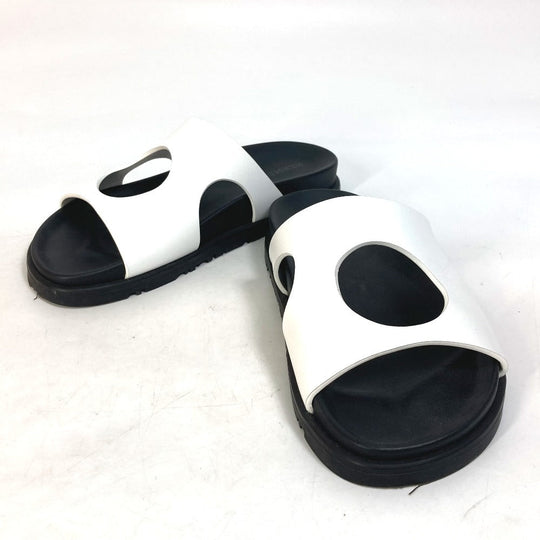 HERMES Sandals leather Two-tone (white) shoes edit 35