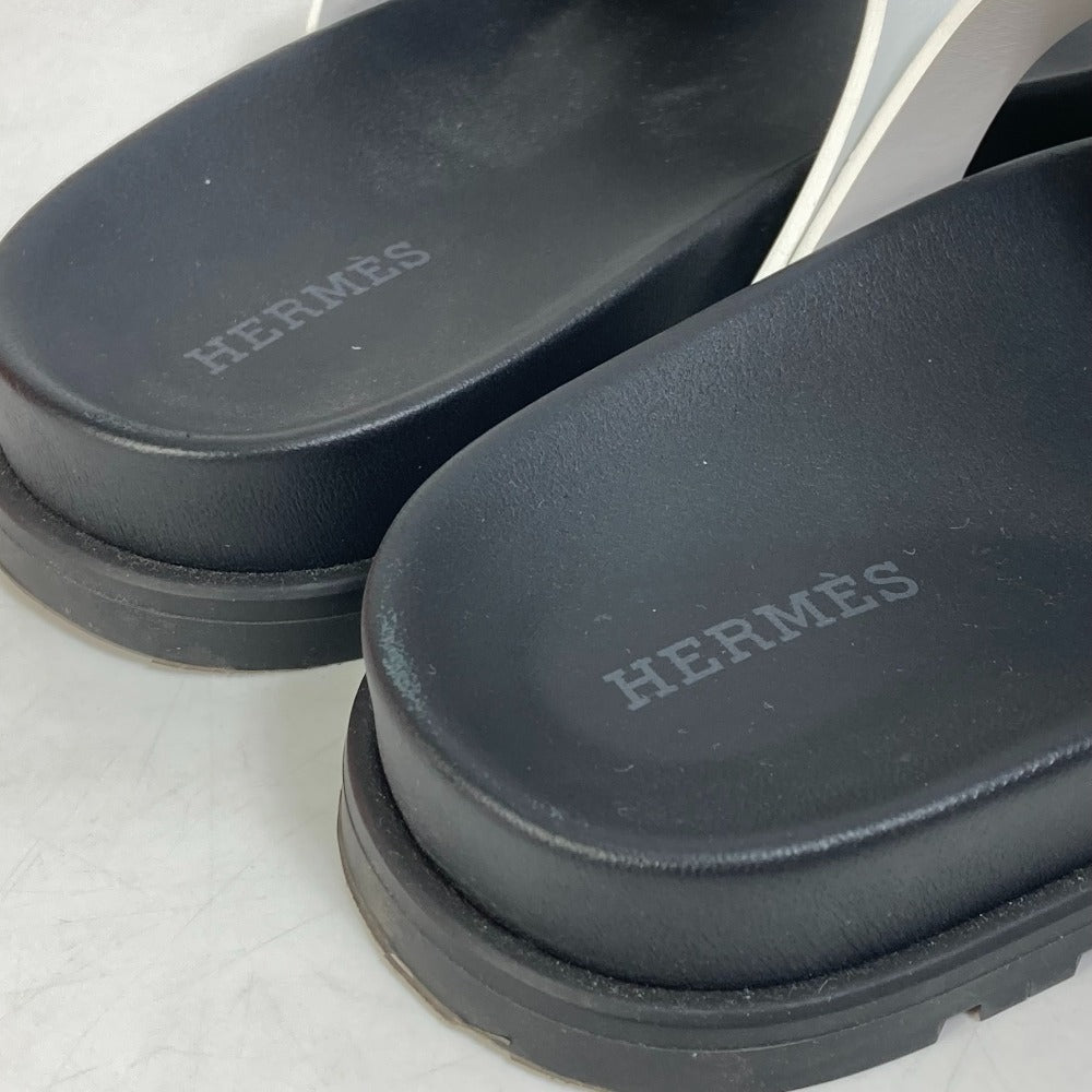 HERMES Sandals leather Two-tone (white) shoes edit 35