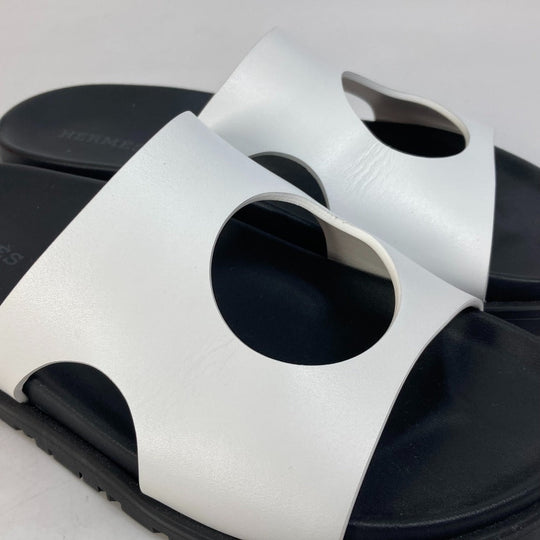 HERMES Sandals leather Two-tone (white) shoes edit 35