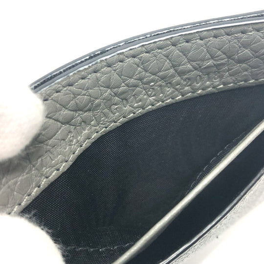 FENDI Card Case 7M0310 leather gray FF Baguette mens Used Authentic