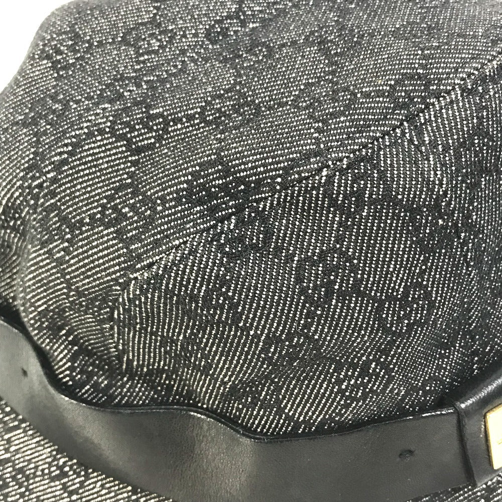 GUCCI hat GG canvas Black x gray GG denim XL