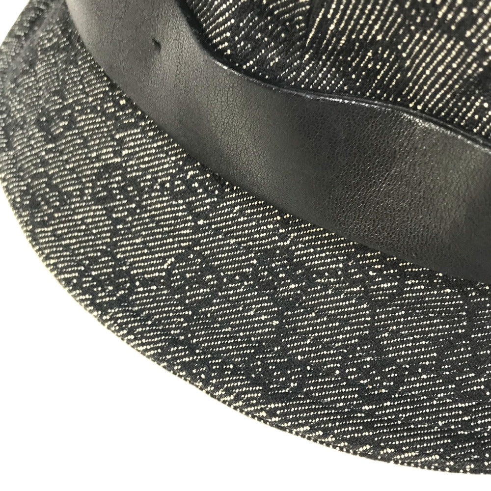 GUCCI hat GG canvas Black x gray GG denim XL