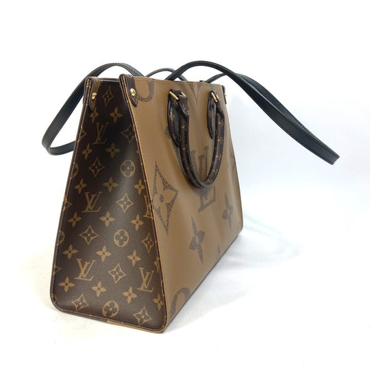 LOUIS VUITTON Tote Bag M45321 Monogram giant canvas Brown Monogram Giant On the Go MM