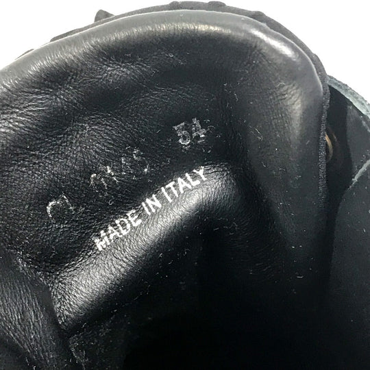 LOUIS VUITTON sneakers suede, suede black Monogram High cut Women 34 Used Authentic