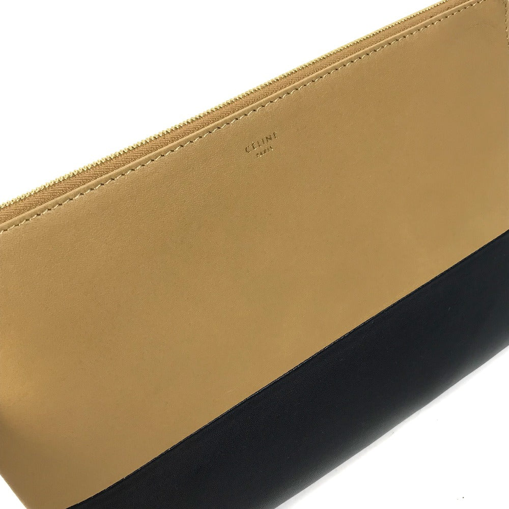 CELINE Clutch bag 100093HTM leather Brown Two-tone By color Women Used Authentic