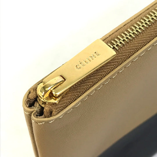 CELINE Clutch bag 100093HTM leather Brown Two-tone By color Women Used Authentic