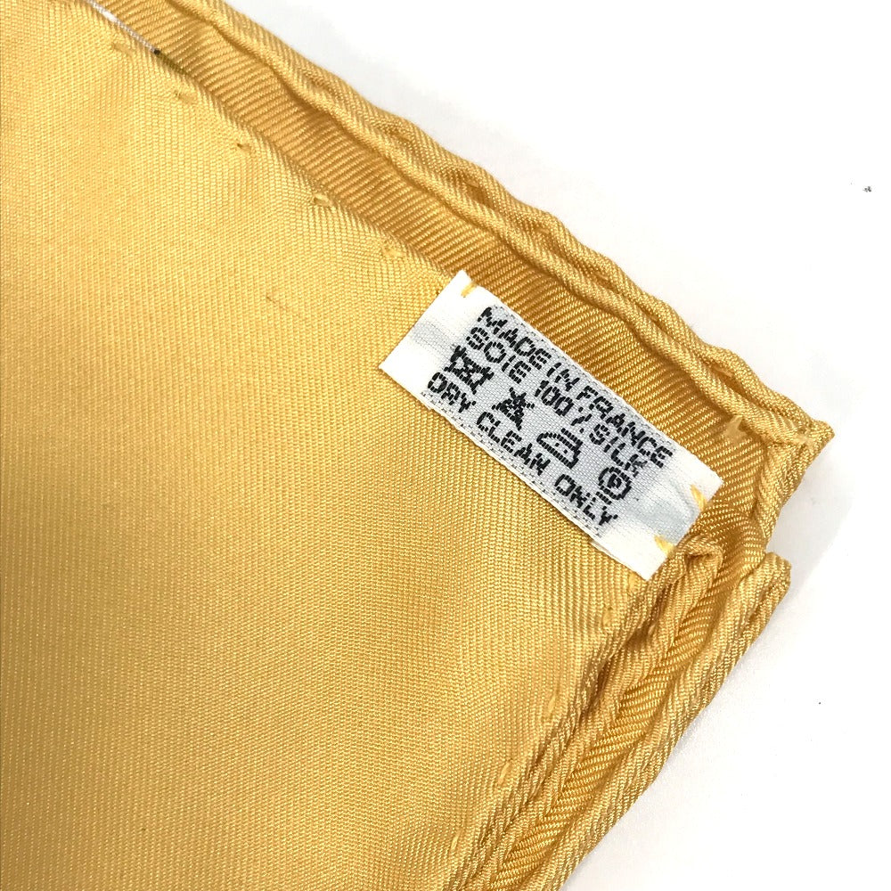 HERMES scarf silk yellow Doigts de Fee Fairy finger Women Secondhand Authentic