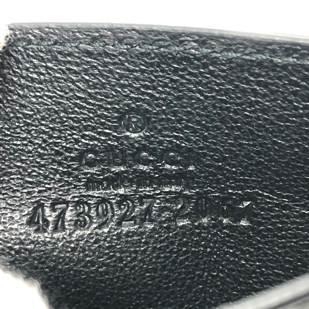 GUCCI Card Case 473927 leather black Sima mens Secondhand Authentic