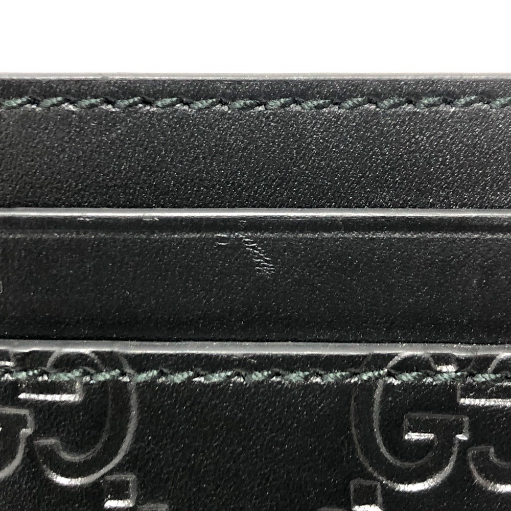 GUCCI Card Case 473927 leather black Sima mens Secondhand Authentic