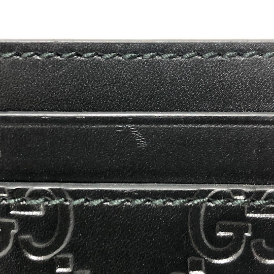 GUCCI Card Case 473927 leather black Sima mens Secondhand Authentic