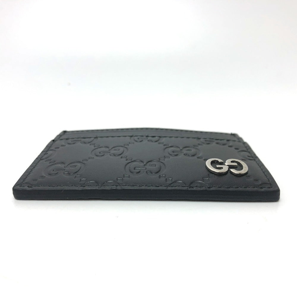 GUCCI Card Case 473927 leather black Sima mens Secondhand Authentic