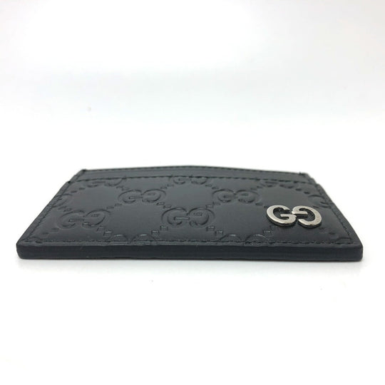 GUCCI Card Case 473927 leather black Sima mens Secondhand Authentic