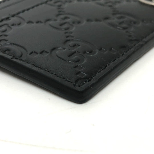 GUCCI Card Case 473927 leather black Sima mens Secondhand Authentic
