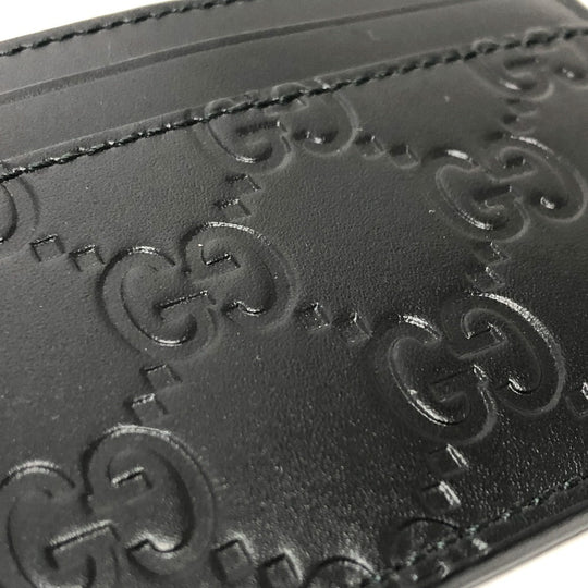 GUCCI Card Case 473927 leather black Sima mens Secondhand Authentic