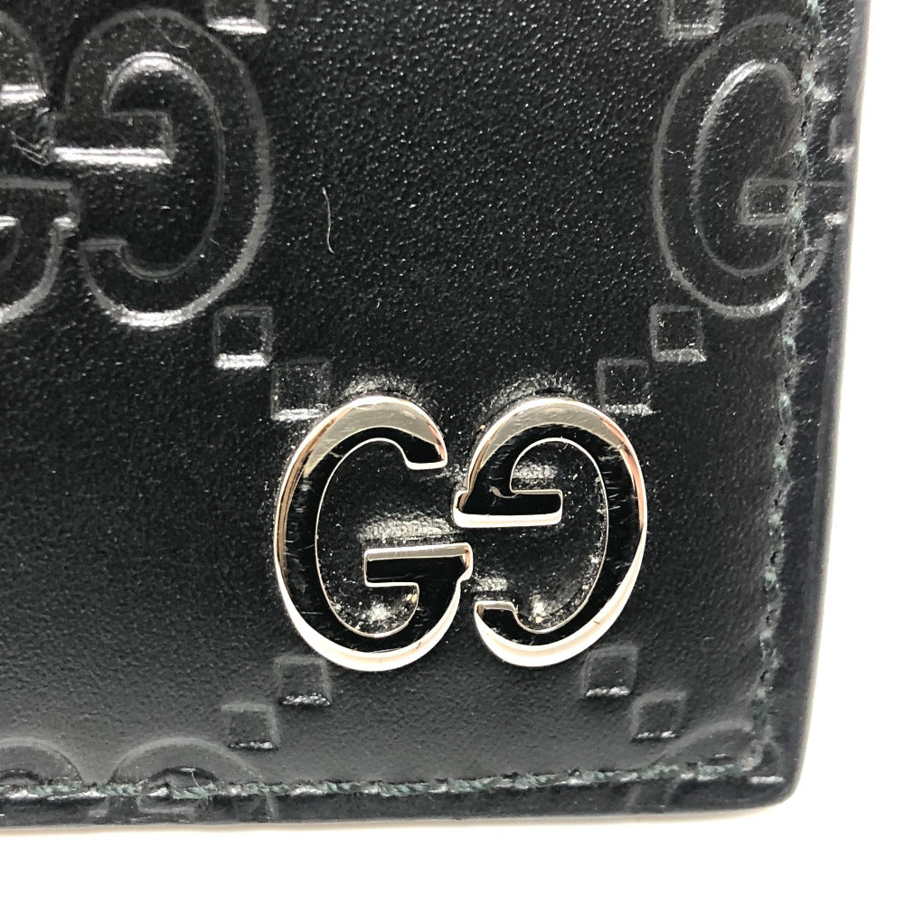 GUCCI Card Case 473927 leather black Sima mens Secondhand Authentic